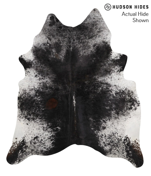 Salt and Pepper Black Cowhide Rug #68926