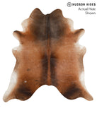 Brown with Red Cowhide Rug #68940
