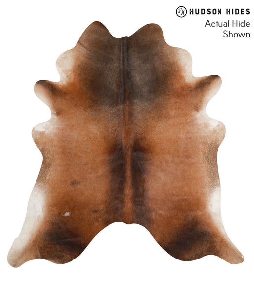 Brown with Red Cowhide Rug #68940
