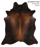 Brown with Red Cowhide Rug #69067