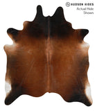 Brown with Red Cowhide Rug #69098