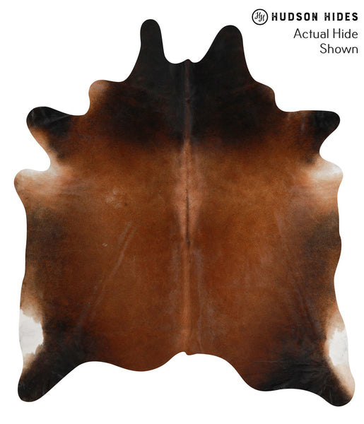 Brown with Red Cowhide Rug #69098