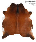 Brown with Red Cowhide Rug #69109