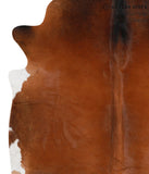 Brown with Red Cowhide Rug #69109