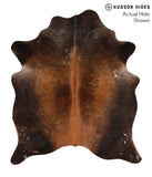 Brown with Red Cowhide Rug #69231