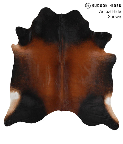 Brown with Red Cowhide Rug #69281