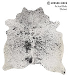 Salt and Pepper Black Cowhide Rug #69307