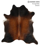 Brown with Red Cowhide Rug #69380