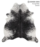 Salt and Pepper Black Cowhide Rug #69387