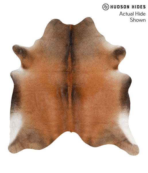 Brown with Red Cowhide Rug #69405