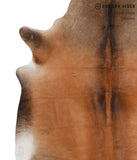Brown with Red Cowhide Rug #69405