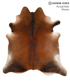 Brown with Red Cowhide Rug #69430