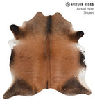 Brown with Red Cowhide Rug #69467