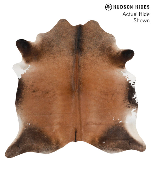 Brown with Red Cowhide Rug #69467