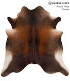 Brown with Red Cowhide Rug #69573