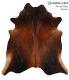 Brown with Red Cowhide Rug #69577