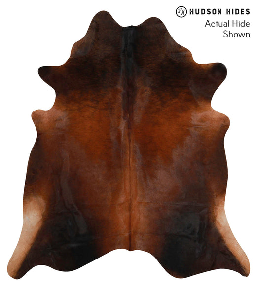 Brown with Red Cowhide Rug #69577