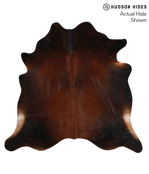 Brown with Red Cowhide Rug #69653