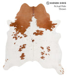 Brown and White Cowhide Rug #69831