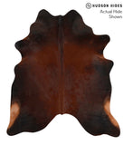 Brown with Red Cowhide Rug #69915
