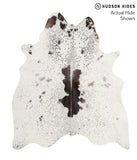 Salt and Pepper Brown Cowhide Rug #69990