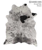 Salt and Pepper Black Cowhide Rug #70026