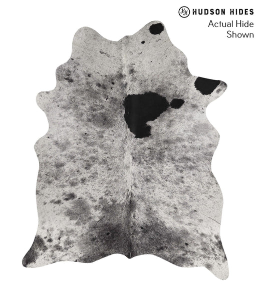 Salt and Pepper Black Cowhide Rug #70026