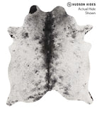 Salt and Pepper Black Cowhide Rug #70040