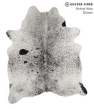 Salt and Pepper Black Cowhide Rug #70042