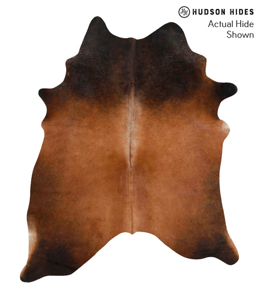Brown with Red Cowhide Rug #70066