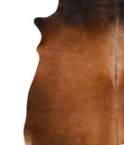 Brown with Red Cowhide Rug #70066