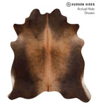Brown with Red Cowhide Rug #70088