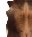 Brown with Red Cowhide Rug #70088
