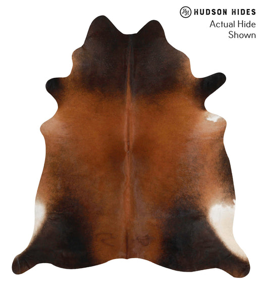 Brown with Red Cowhide Rug #70094