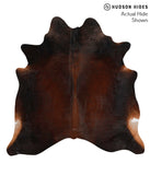 Brown with Red Cowhide Rug #70104