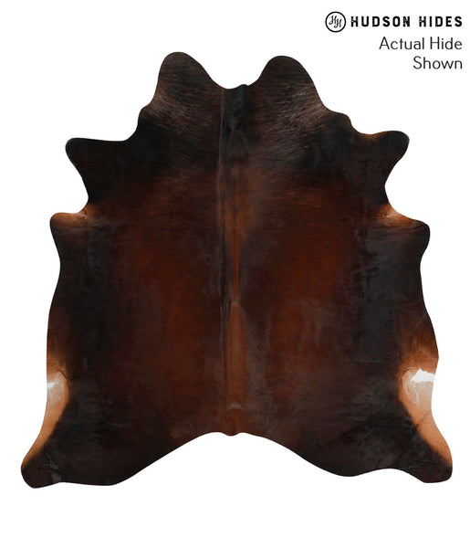 Brown with Red Cowhide Rug #70104