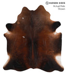 Brown with Red Cowhide Rug #70190