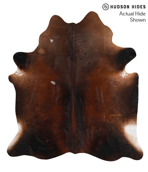 Brown with Red Cowhide Rug #70190