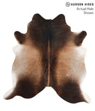 Brown with Red Cowhide Rug #70392