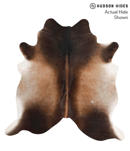 Brown with Red Cowhide Rug #70392