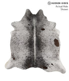Salt and Pepper Brown Cowhide Rug #70474