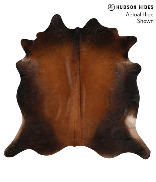 Brown with Red Cowhide Rug #70507