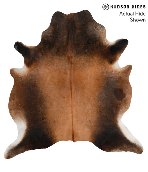 Brown with Red Cowhide Rug #70541