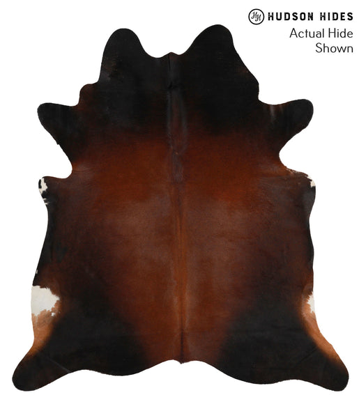 Brown with Red Cowhide Rug #70557