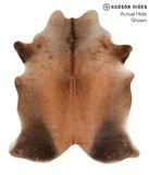 Brown with Red Cowhide Rug #70690
