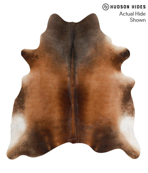 Brown with Red Cowhide Rug #70706