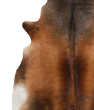Brown with Red Cowhide Rug #70706