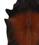 Brown with Red Cowhide Rug #70755