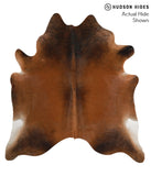 Brown with Red Cowhide Rug #70865