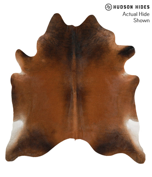 Brown with Red Cowhide Rug #70865